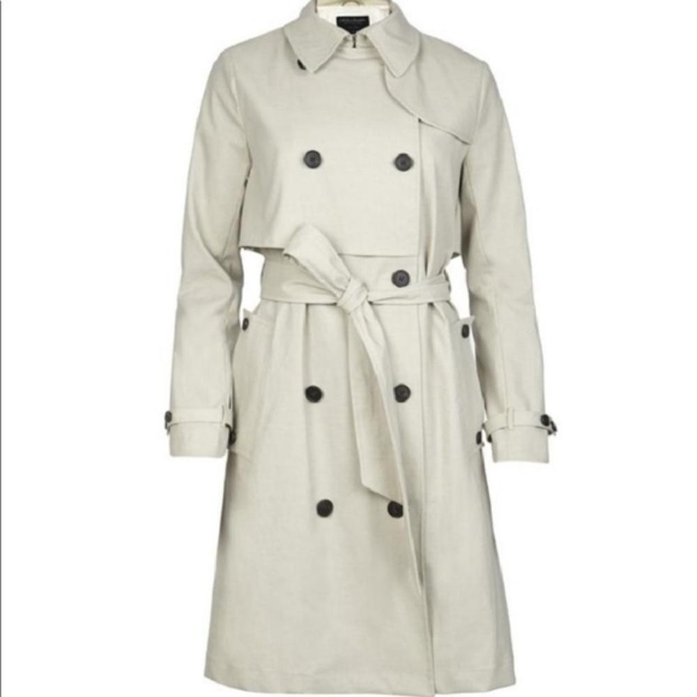 All Saints Berkeley Square Khaki Trench UK 10/US 6